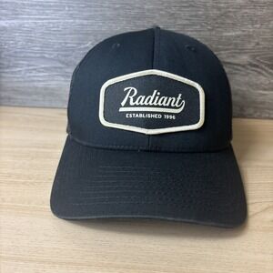 Radiant Hat Cap Snap Back Black Mesh Trucker Patch Established 1996 Mens Logo